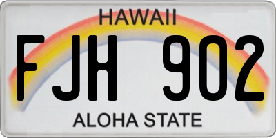 HI license plate FJH902