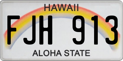 HI license plate FJH913