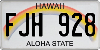 HI license plate FJH928