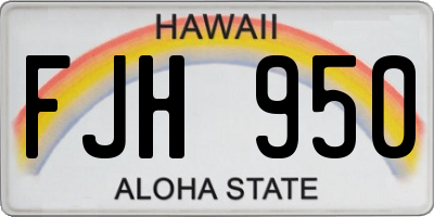 HI license plate FJH950