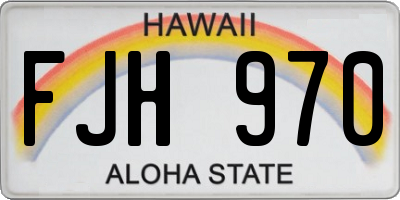 HI license plate FJH970