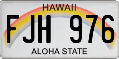 HI license plate FJH976