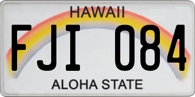 HI license plate FJI084
