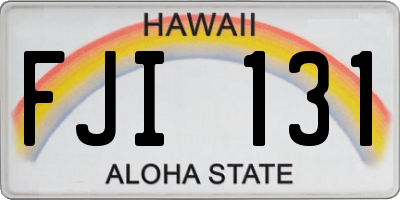 HI license plate FJI131