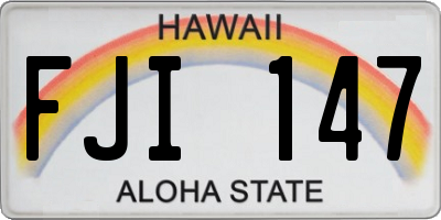 HI license plate FJI147