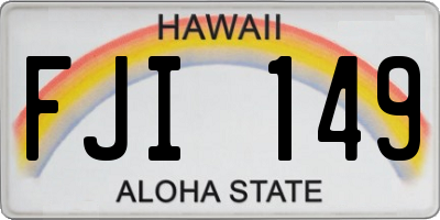 HI license plate FJI149