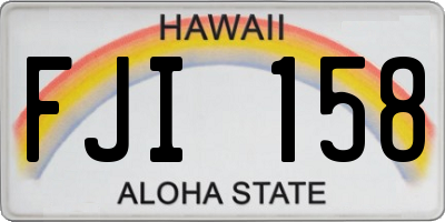 HI license plate FJI158