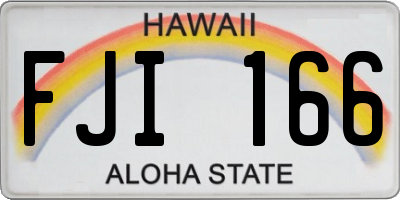HI license plate FJI166