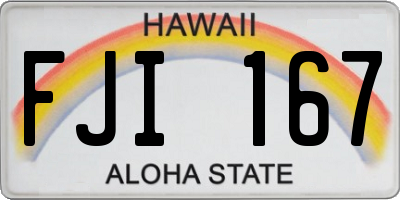 HI license plate FJI167