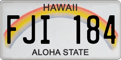 HI license plate FJI184