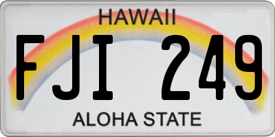 HI license plate FJI249