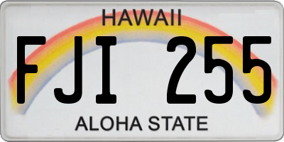 HI license plate FJI255