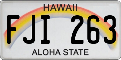 HI license plate FJI263