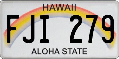HI license plate FJI279