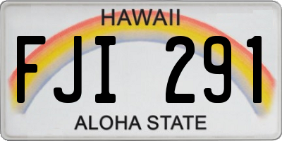 HI license plate FJI291