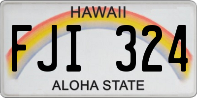 HI license plate FJI324