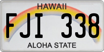 HI license plate FJI338