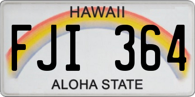 HI license plate FJI364