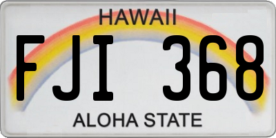 HI license plate FJI368