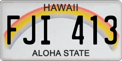 HI license plate FJI413