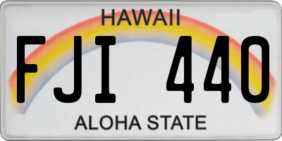 HI license plate FJI440