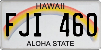 HI license plate FJI460