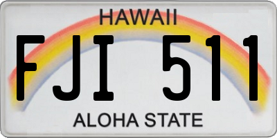 HI license plate FJI511