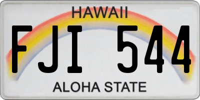 HI license plate FJI544