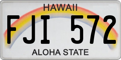 HI license plate FJI572