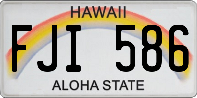 HI license plate FJI586