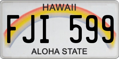 HI license plate FJI599