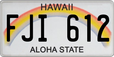 HI license plate FJI612