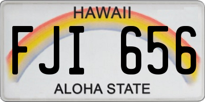 HI license plate FJI656