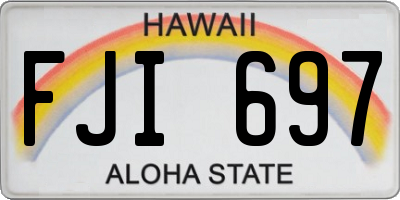 HI license plate FJI697