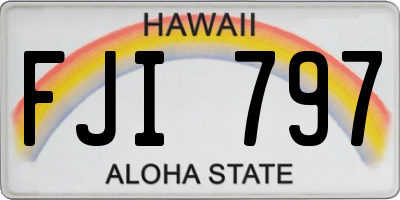 HI license plate FJI797