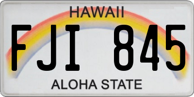 HI license plate FJI845