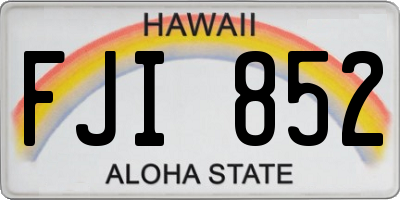 HI license plate FJI852