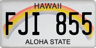 HI license plate FJI855