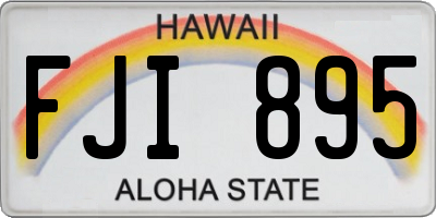 HI license plate FJI895