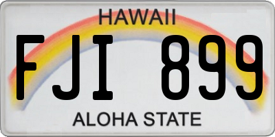 HI license plate FJI899