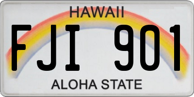 HI license plate FJI901