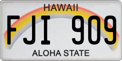 HI license plate FJI909