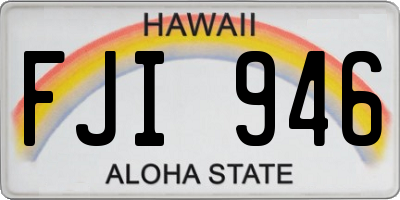 HI license plate FJI946