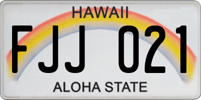 HI license plate FJJ021