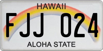 HI license plate FJJ024