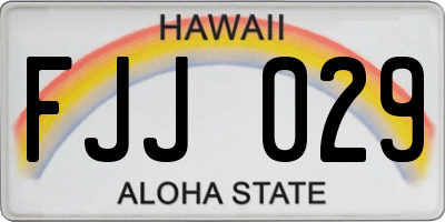 HI license plate FJJ029