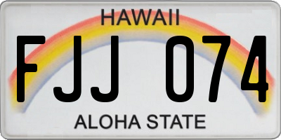 HI license plate FJJ074