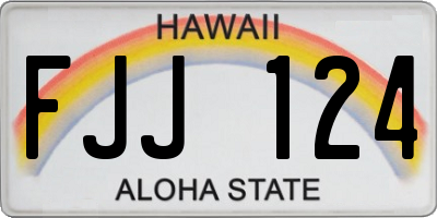 HI license plate FJJ124