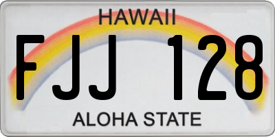 HI license plate FJJ128