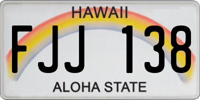 HI license plate FJJ138